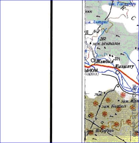 carte de Oblys d'Almaty