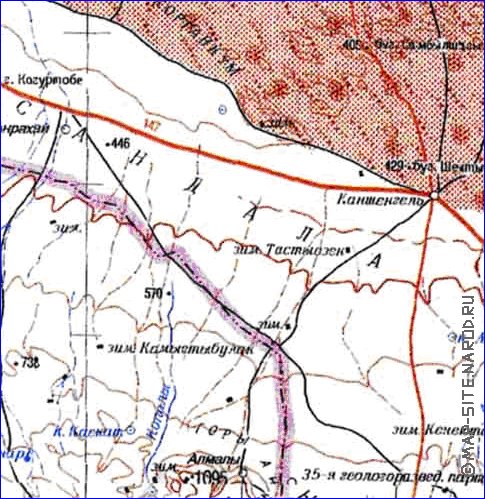 carte de Oblys d'Almaty