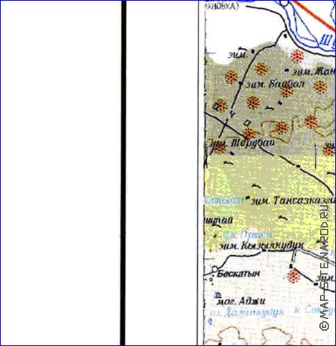 carte de Oblys d'Almaty