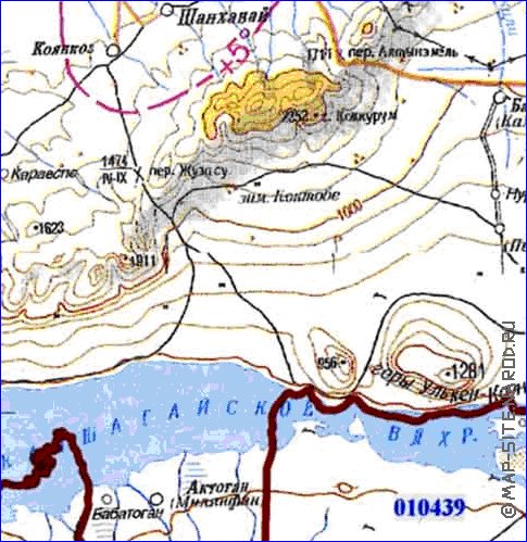 carte de Oblys d'Almaty