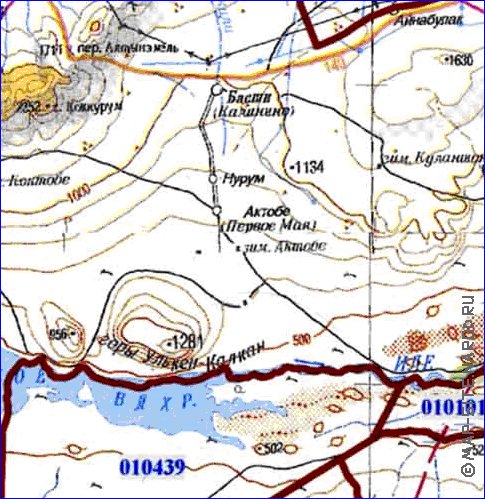 carte de Oblys d'Almaty