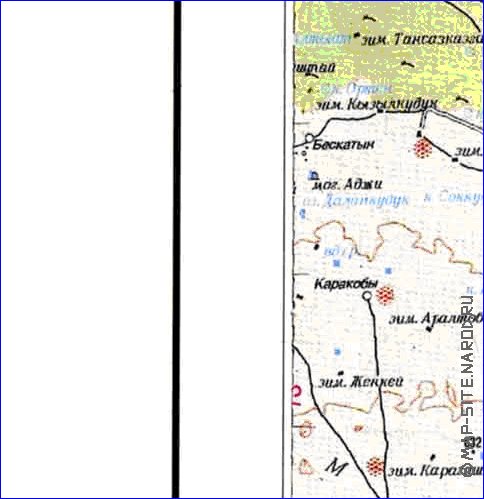 carte de Oblys d'Almaty