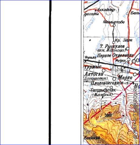 carte de Oblys d'Almaty