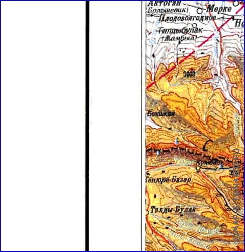 carte de Oblys d'Almaty