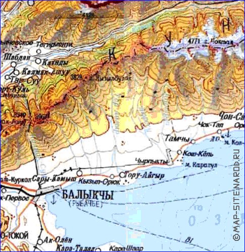 carte de Oblys d'Almaty