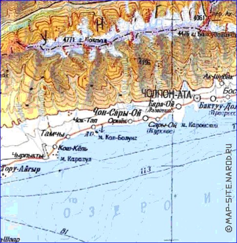 carte de Oblys d'Almaty