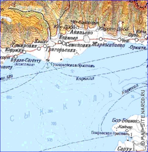 carte de Oblys d'Almaty