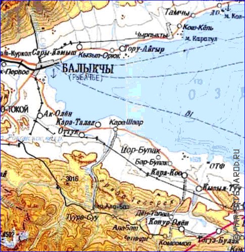 carte de Oblys d'Almaty