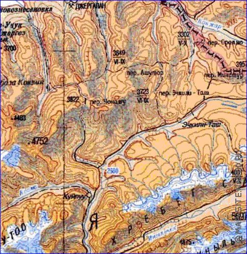 carte de Oblys d'Almaty