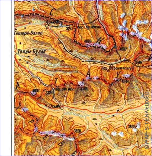 carte de Oblys d'Almaty