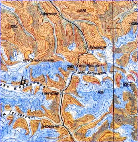 carte de Oblys d'Almaty