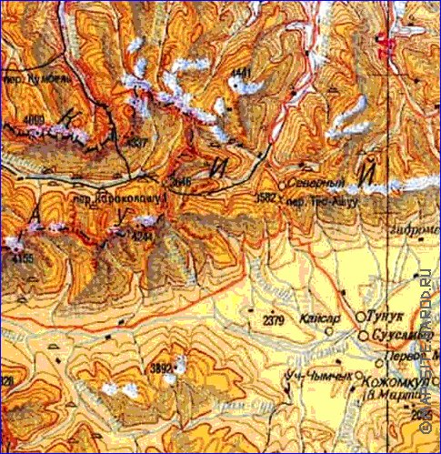 carte de Oblys d'Almaty