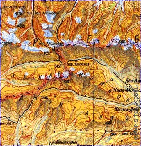 carte de Oblys d'Almaty