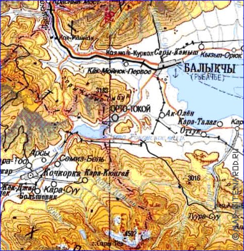 carte de Oblys d'Almaty