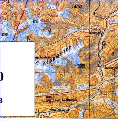 carte de Oblys d'Almaty