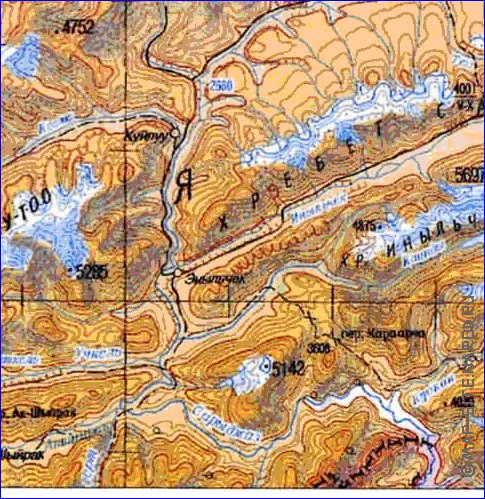 carte de Oblys d'Almaty