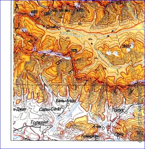 carte de Oblys d'Almaty