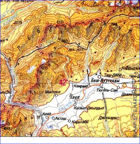 carte de Oblys d'Almaty