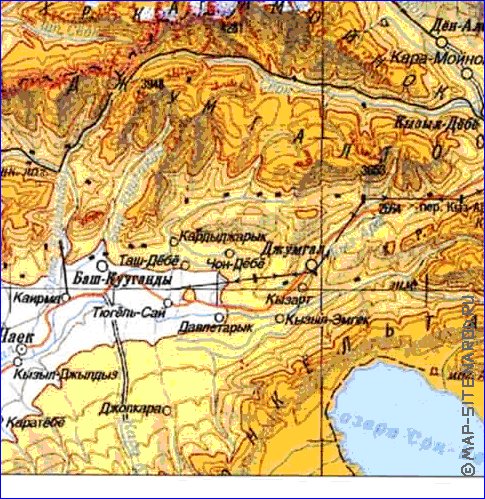 carte de Oblys d'Almaty