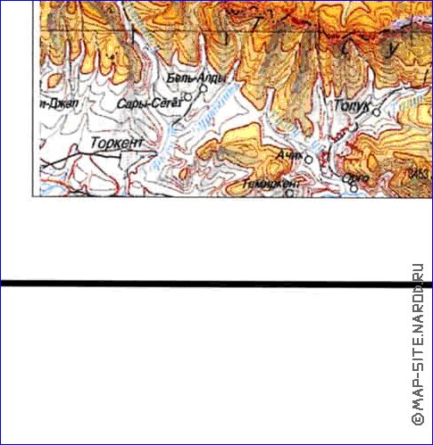 carte de Oblys d'Almaty