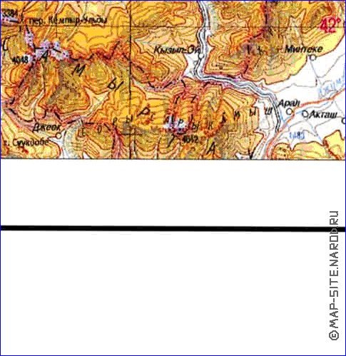 carte de Oblys d'Almaty