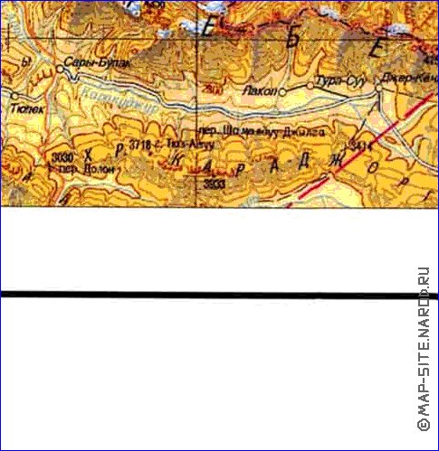 carte de Oblys d'Almaty