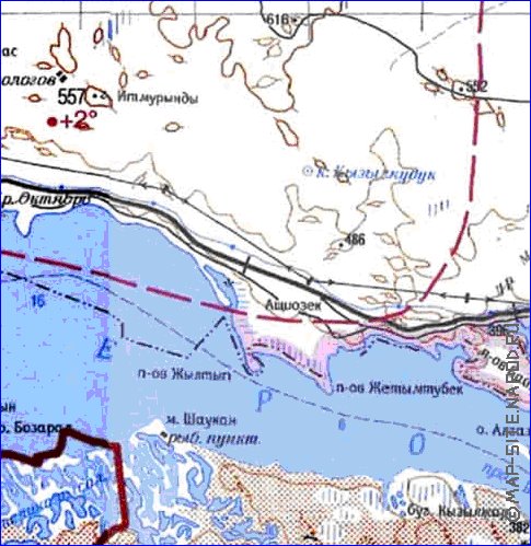 carte de Oblys d'Almaty