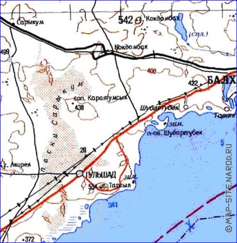 carte de Oblys d'Almaty