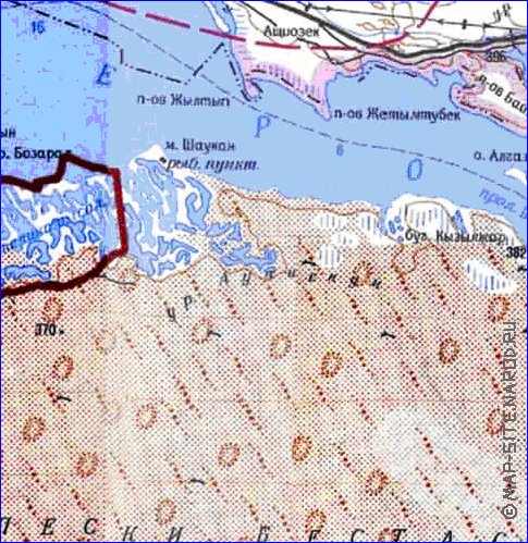 carte de Oblys d'Almaty