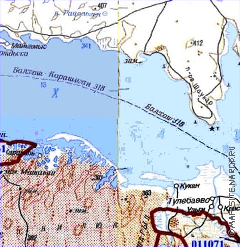 carte de Oblys d'Almaty