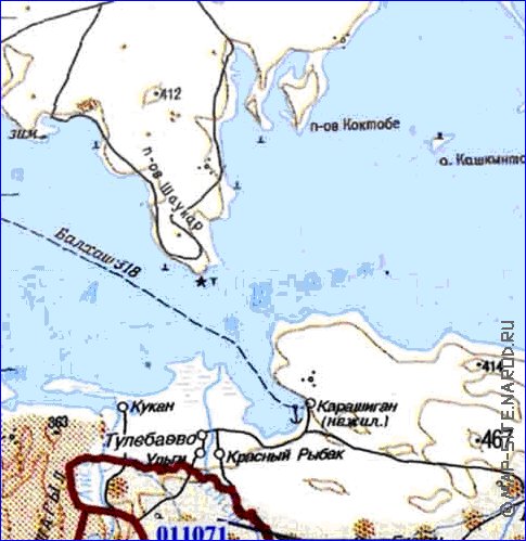 carte de Oblys d'Almaty