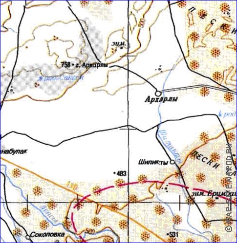 carte de Oblys d'Almaty