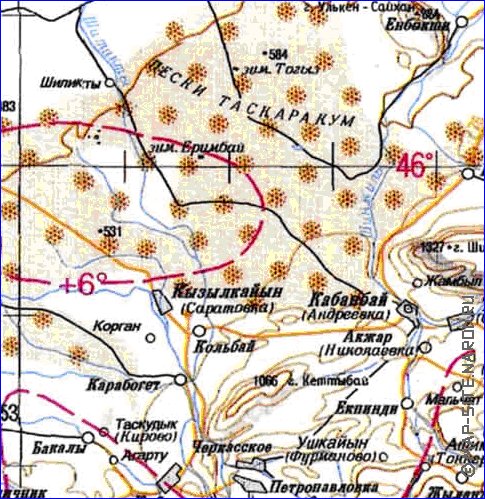 carte de Oblys d'Almaty