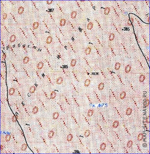 carte de Oblys d'Almaty