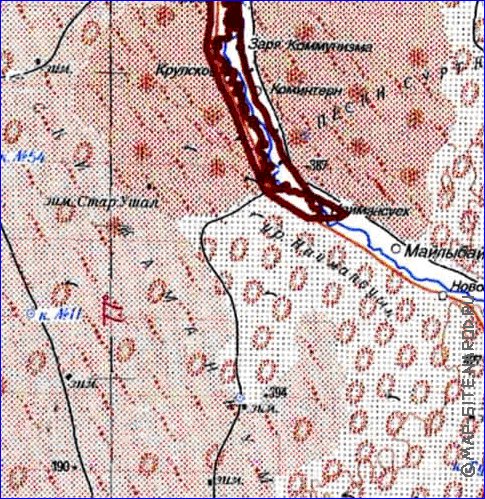 carte de Oblys d'Almaty