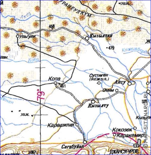 carte de Oblys d'Almaty