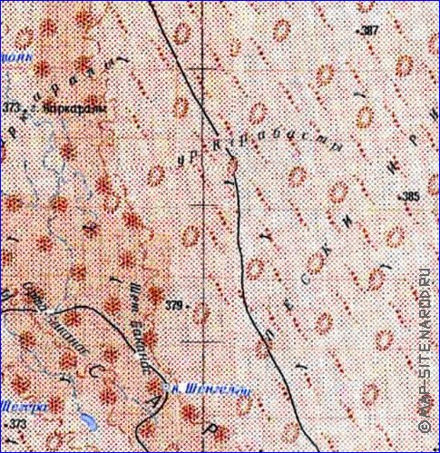 carte de Oblys d'Almaty