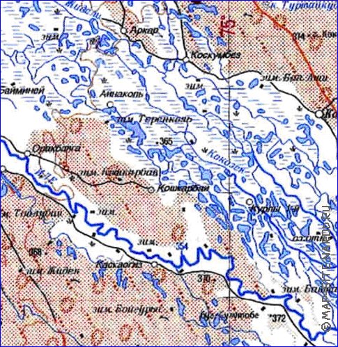 carte de Oblys d'Almaty