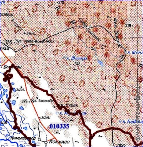 carte de Oblys d'Almaty