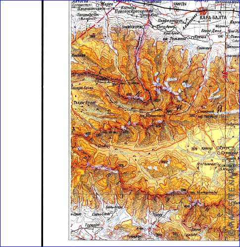 carte de Oblys d'Almaty