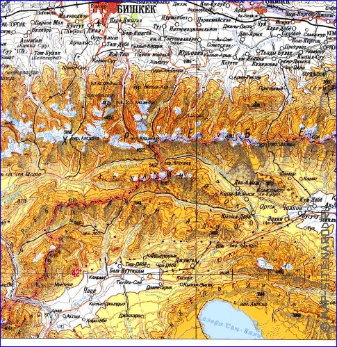 carte de Oblys d'Almaty