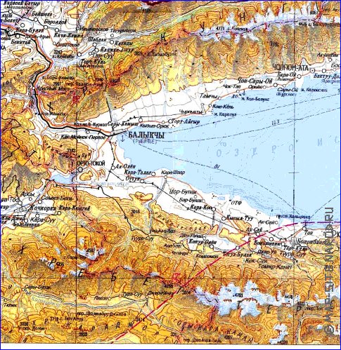 carte de Oblys d'Almaty