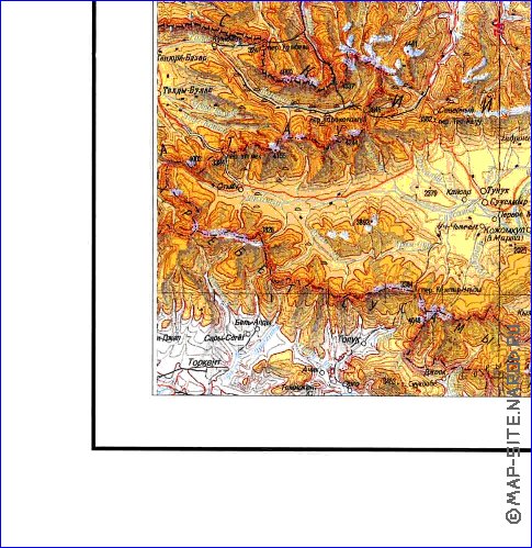 carte de Oblys d'Almaty