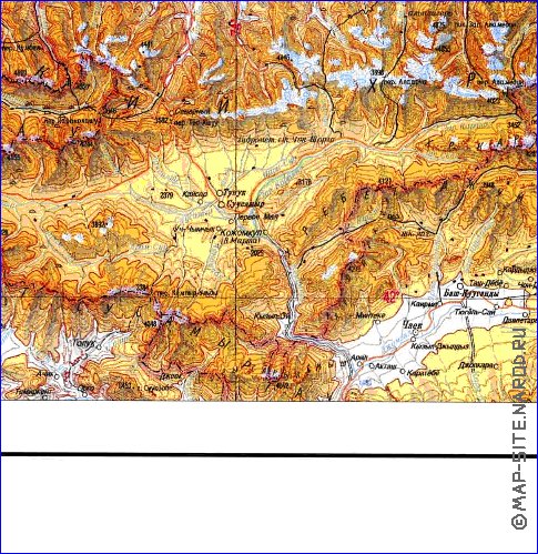 carte de Oblys d'Almaty