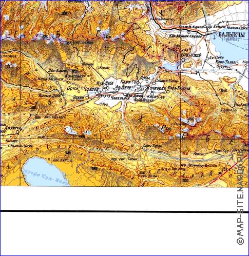 carte de Oblys d'Almaty