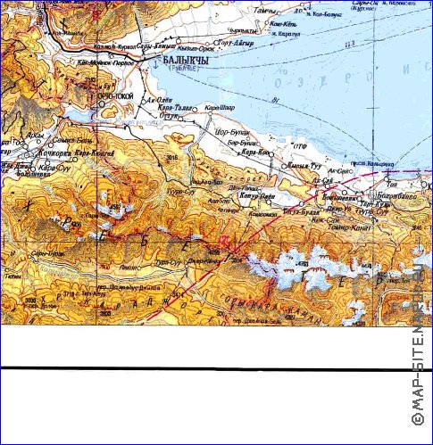 carte de Oblys d'Almaty