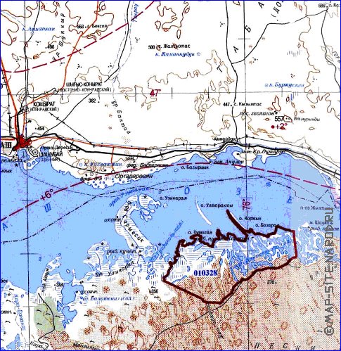 carte de Oblys d'Almaty