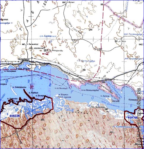 carte de Oblys d'Almaty