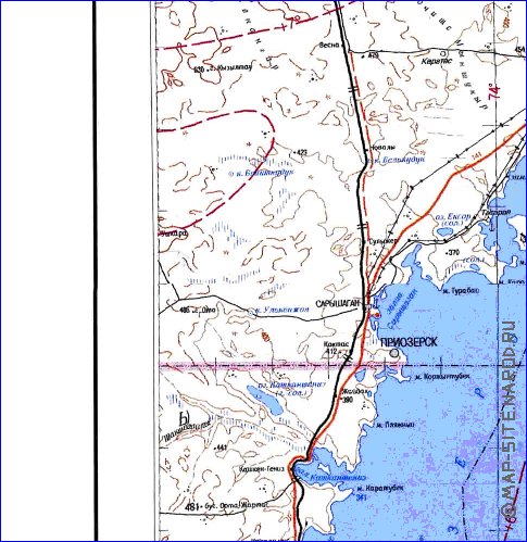 carte de Oblys d'Almaty