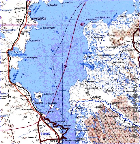 carte de Oblys d'Almaty